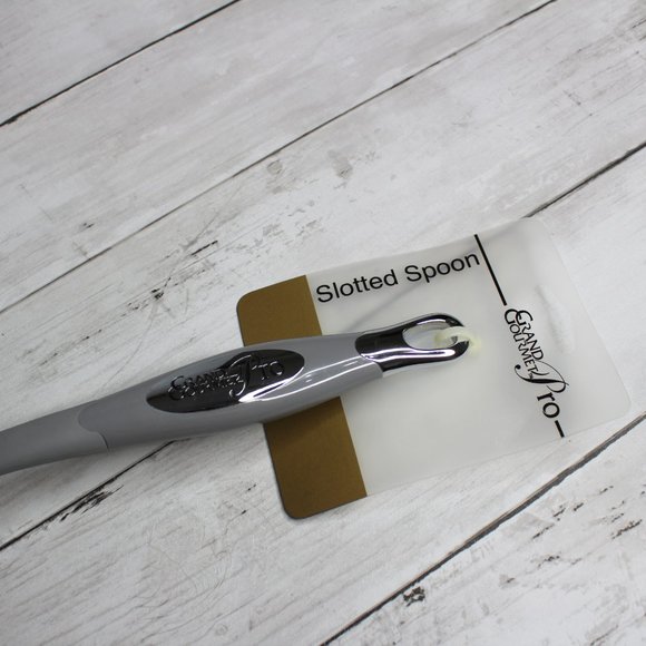 Grand Gourmet Pro Slotted Spoon Gray Silver - Picture 3 of 4